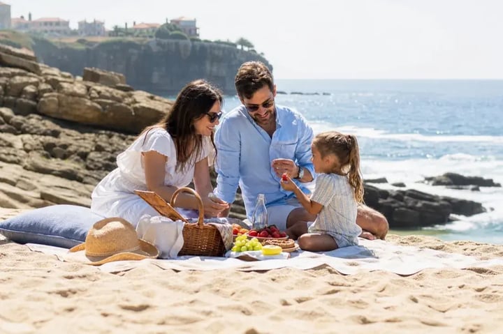 Family lifestyle moment in Portugal