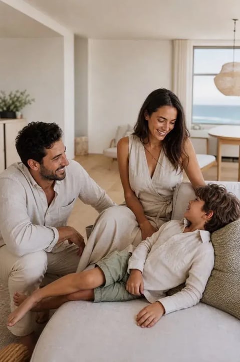 Family at home in Portugal