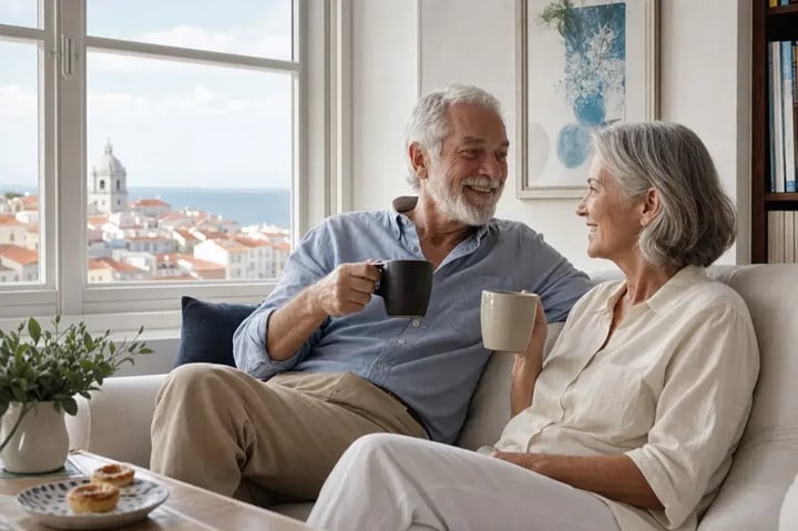 Retirees lifestyle moment in Portugal